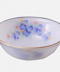 Bát Không Nắp Thủy Tinh Opal Mp-Usa Home Set 5.25″-216 15 Tô Loe 6 Họa Tiết Hoa Màu Xanh 75K 1