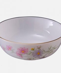Bát Không Nắp Bằng Thủy Tinh Opal Mp-Usa Home Set 5.5” -766 10 Tô Sâu 7 Họa Tiết Hoa Màu Hồng