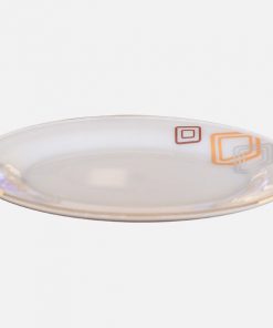 Đĩa Oval Bằng Thủy Tinh Opal Mp-Usa Home Set 13.5″ – 970 16 A Xoài Đại Họa Tiết Hoa Vuông 275K 1 1