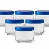 Hũ Thủy Tinh Ocean Stax Jar Nắp Nhựa Màu 325 Ml
