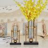 Bình Hoa Thủy Tinh Khung Kim Loại Vàng 01 2 Bình Hoa Thủy Tinh Khung Kim Loại Vàng 01