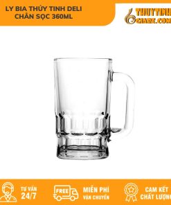 Ly Bia ThủY Tinh Deli Chân SọC 360Ml