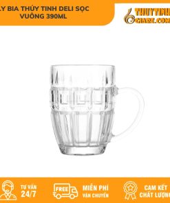 Ly Bia ThủY Tinh Deli SọC Vuông 390Ml