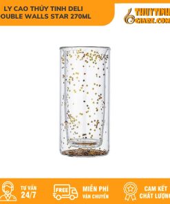 Ly Cao ThủY Tinh Deli Double Walls Star 270Ml