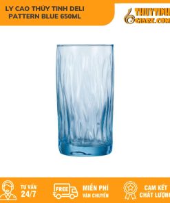 Ly Cao ThủY Tinh Deli Pattern Blue 650Ml