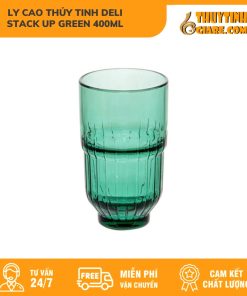 Ly Cao ThủY Tinh Deli Stack Up Green 400Ml