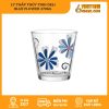 Ly Thấp Thủy Tinh Deli Blue Flower 270Ml
