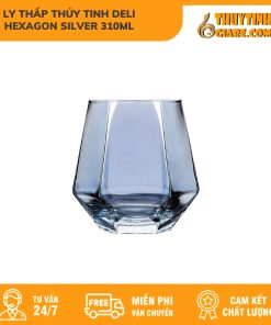 Ly ThấP ThủY Tinh Deli Hexagon Silver 310Ml