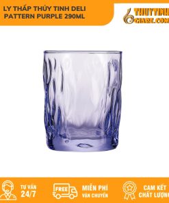 Ly ThấP ThủY Tinh Deli Pattern Purple 290Ml