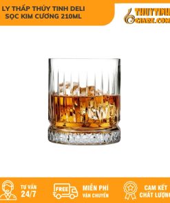 Ly ThấP ThủY Tinh Deli SọC Kim Cương 210Ml